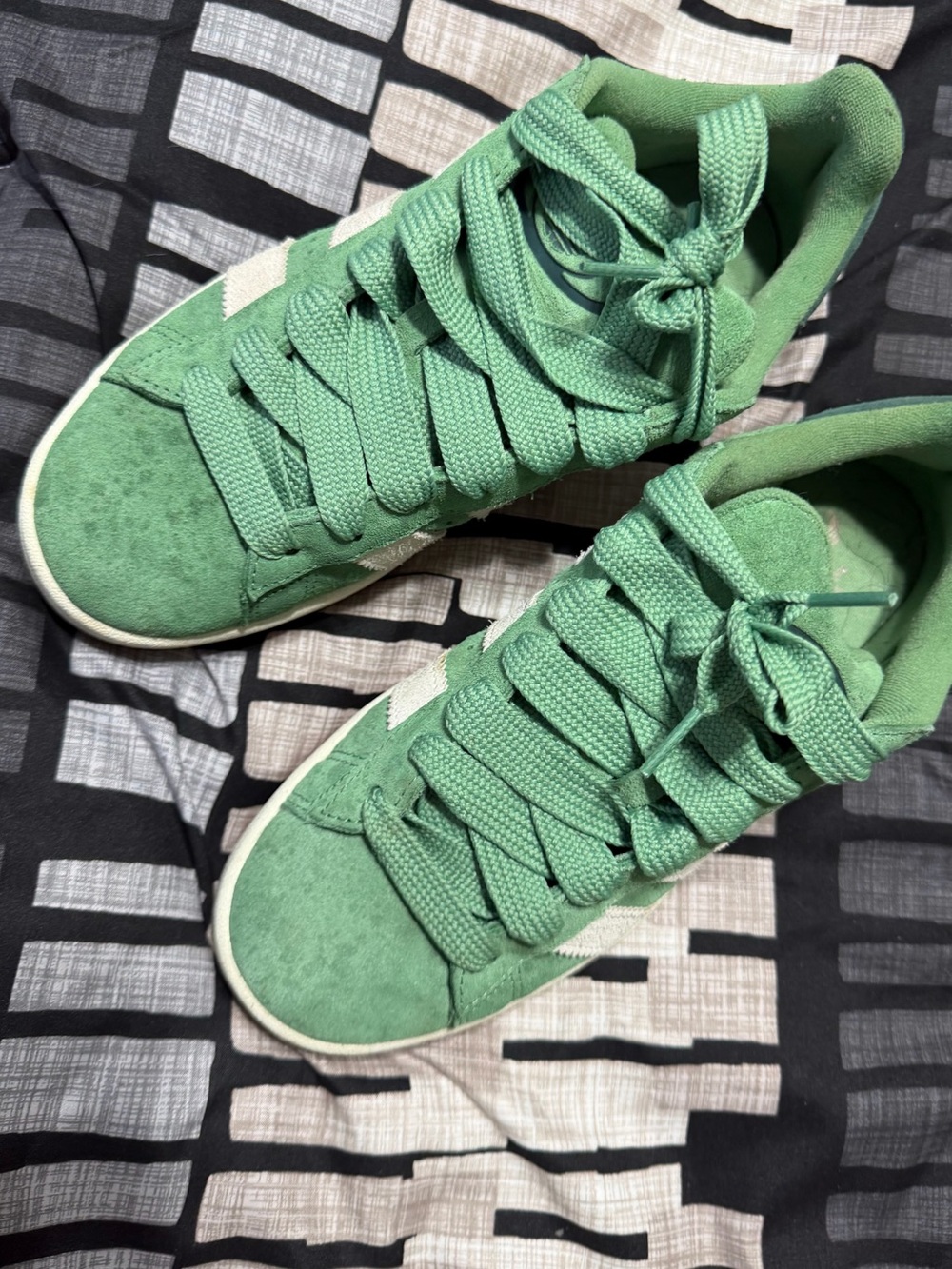 adidas Mint Green Suede Low-Top Sneakers